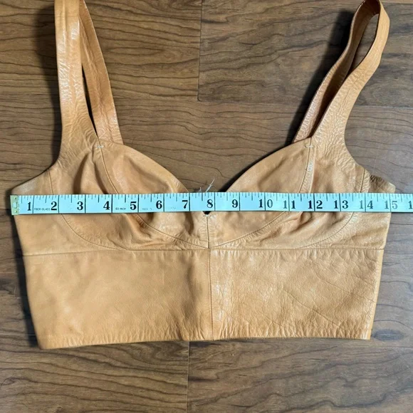 H&M Conscious Leather Corset Crop Top Bralette size XS - Picture 4 of 7